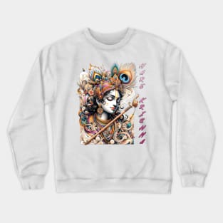 Krishna in color pencil Crewneck Sweatshirt